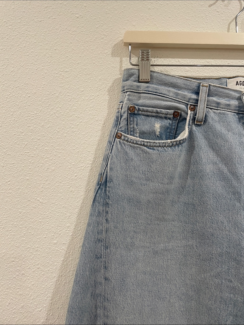 AGOLDE Luna Barrel Leg Jeans Light Wash Size 27 - Picture 6 of 11